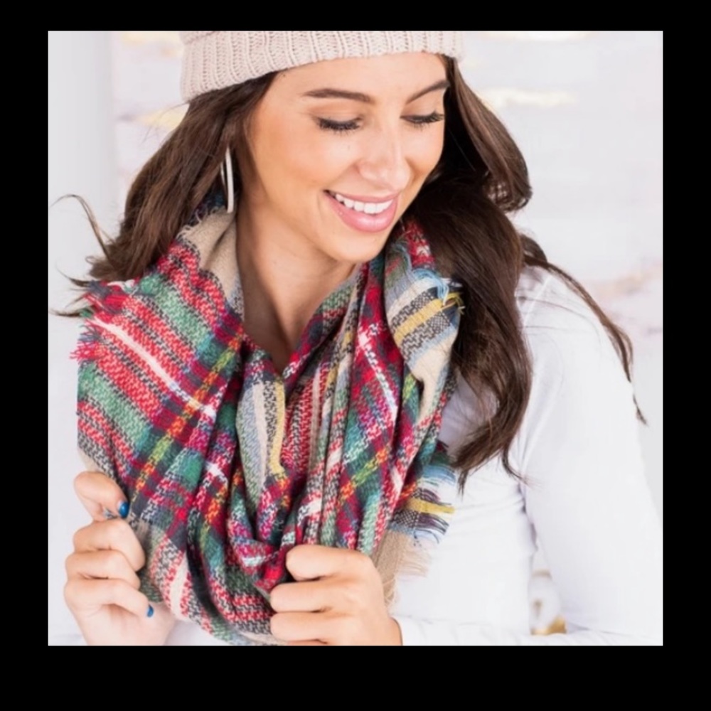 Plaid Blanket Scarf